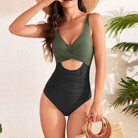Swimming Suit for Women Sexy One Piece Bodysuit Summer Hollow Out Swimwear 2024 Female Soild Fashion Bathing Suit